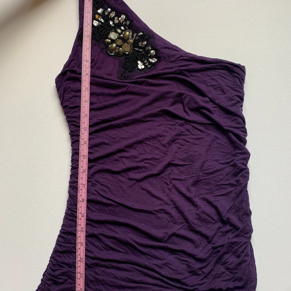 Purple one shoulder top